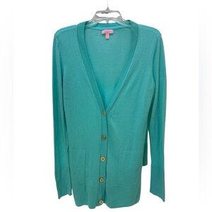 Lily Pulitzer Long Sleeved Cardigan Sweater Size Large
